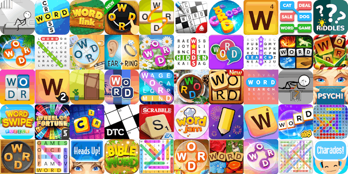 App icons of Top 50 mobile games in the US Play Store Game - Word Category 